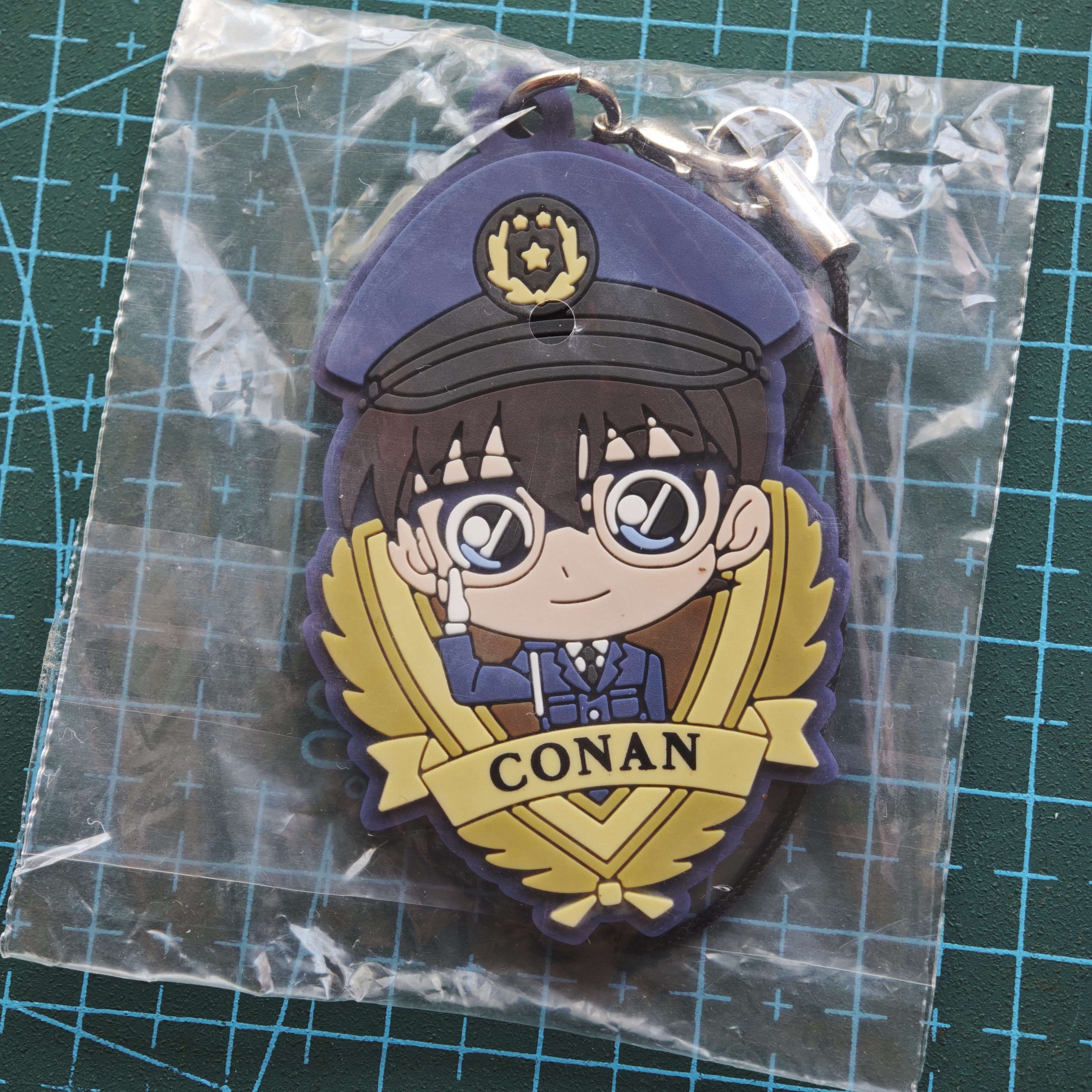 名侦探柯南扭蛋警察系列Q版平面橡胶挂件手机链江户川柯南促销