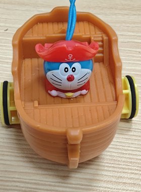 2018年哆啦A梦机器猫小叮当剧场版回力车海盗船玩具摆件促销现货