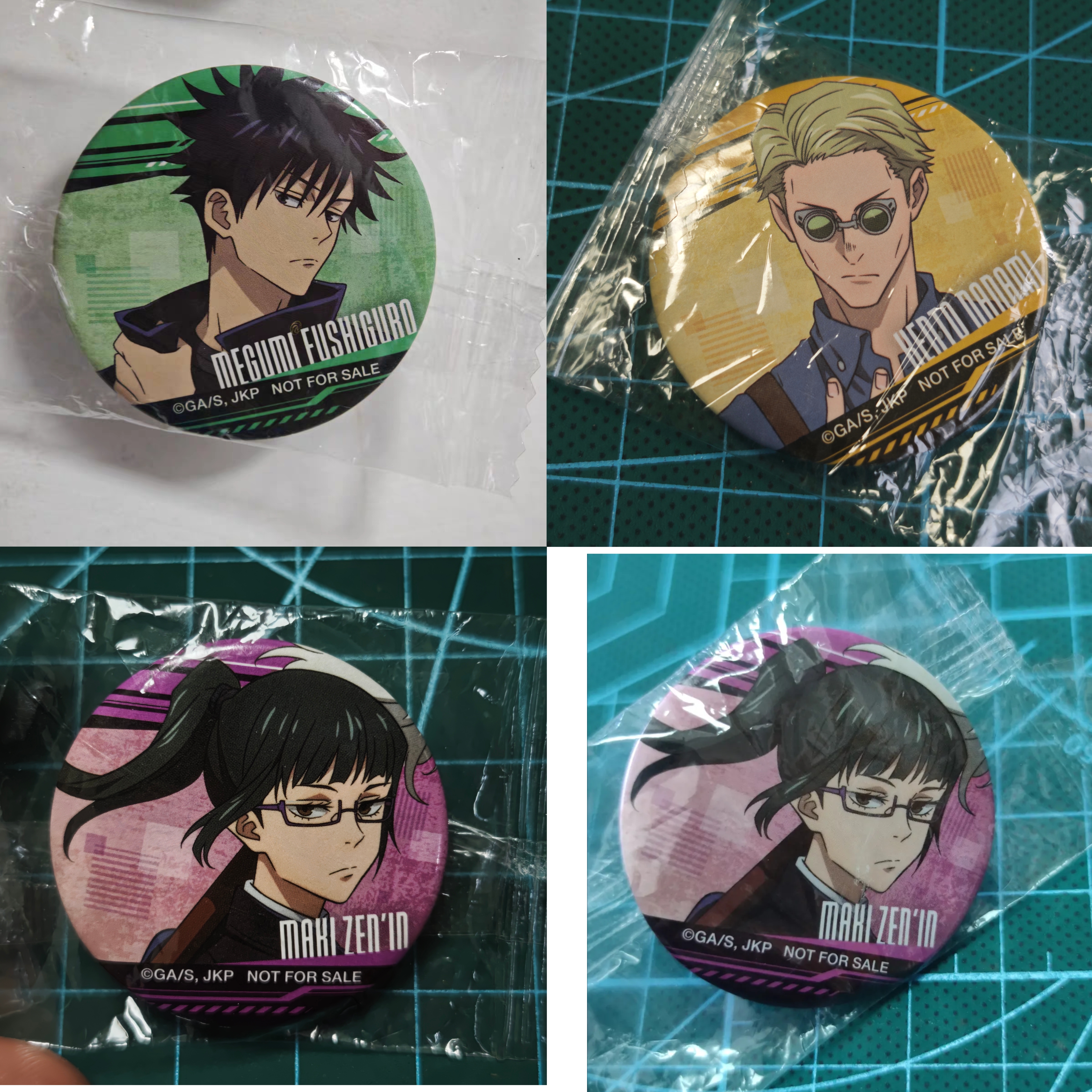 寿司食玩扭蛋咒术回战金属吧唧徽章禅院真希伏黑惠七海建人促销