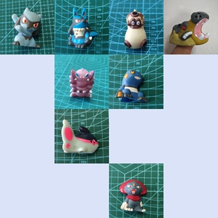 宠物小精灵宝可梦万代DP指人路卡利欧河马兽象牙猪波克基斯霓虹鱼