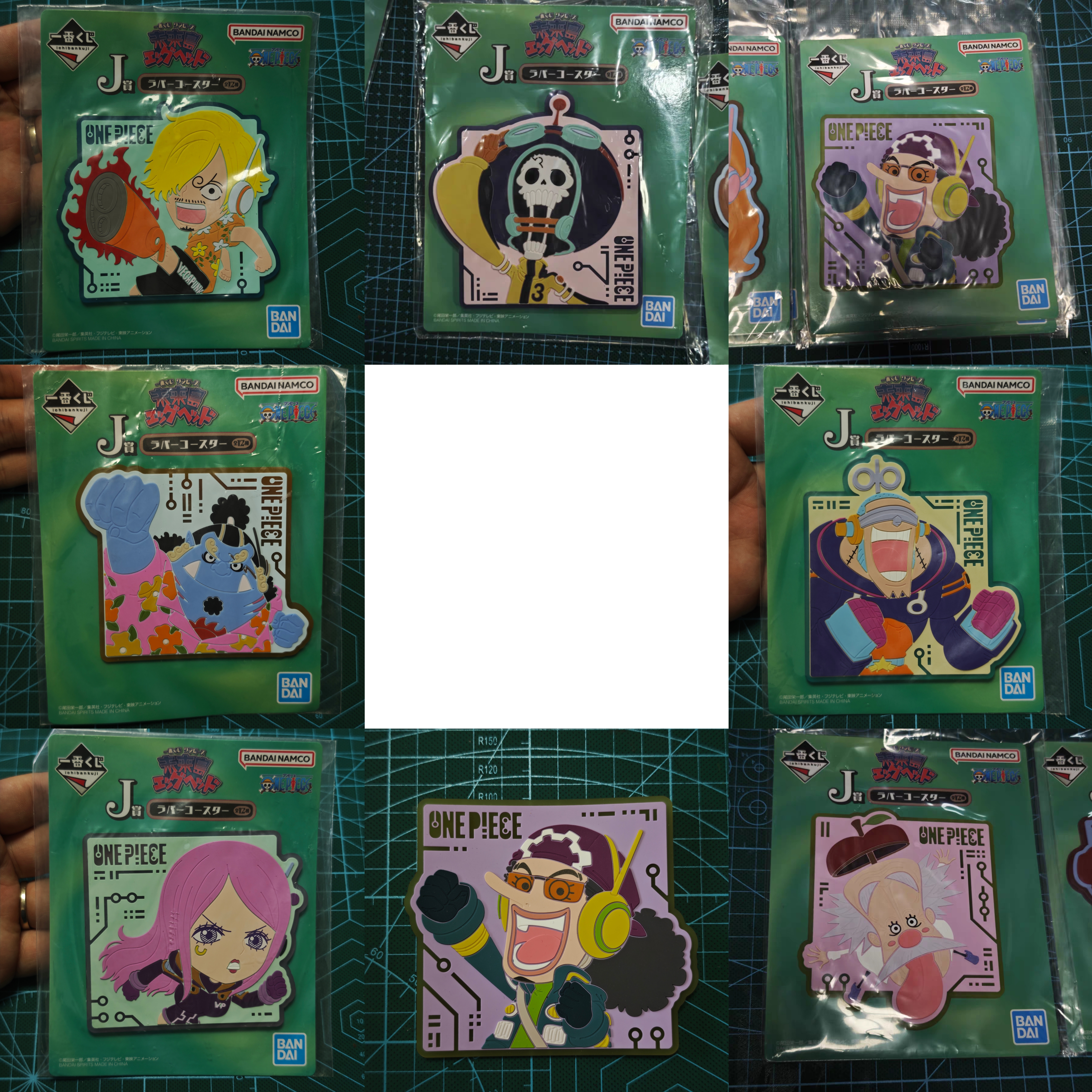 万代海贼王未来岛一番赏J赏橡胶杯垫山治布鲁克乌索普甚平促销