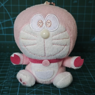 sk Japan赏樱花系列粉色哆啦A梦Doraemon机器猫毛绒挂件促销