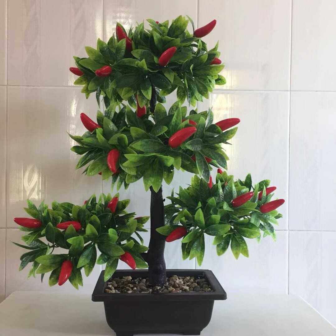 仿真石榴假花摆件客厅餐桌装饰品塑料水果盆栽绿植花卉仿真果蔬