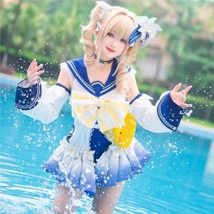 万圣节原神cos服闪耀协奏泳装芭芭拉cosplay女装可爱萝莉泳衣套装