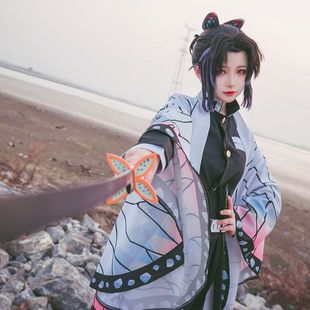 万圣节之刃cosplay虫柱蝴蝶忍全套动漫cos羽织外套鬼杀队队服制服