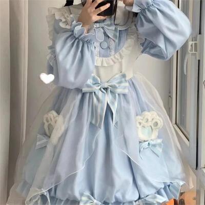 小甜熊新色全款洛丽塔Lolita花苞op长袖裙Lo裙