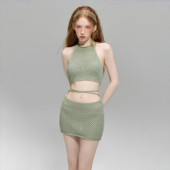 苏拉娜公主四件套分体泳衣女性感针织比基尼度假沙滩少女温泉泳装