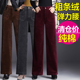 秋冬纯棉粗条绒长裤 加绒宽松阔腿直筒裤 子 高腰灯芯绒女裤 2025新款