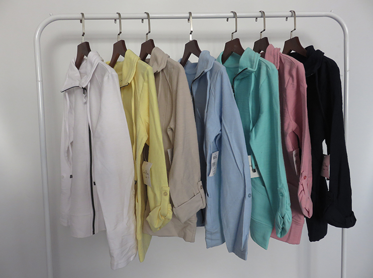 外贸春夏女士长袖拉链款运动上衣