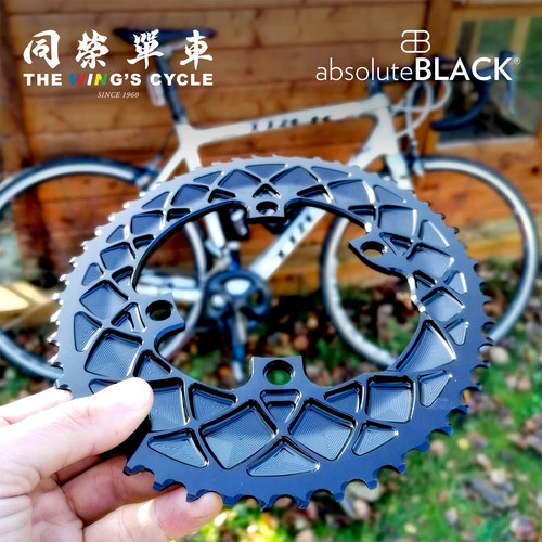 AbsoluteBlack Premium公路自行车牙盘2X BCD110X4/5圆形椭圆齿片
