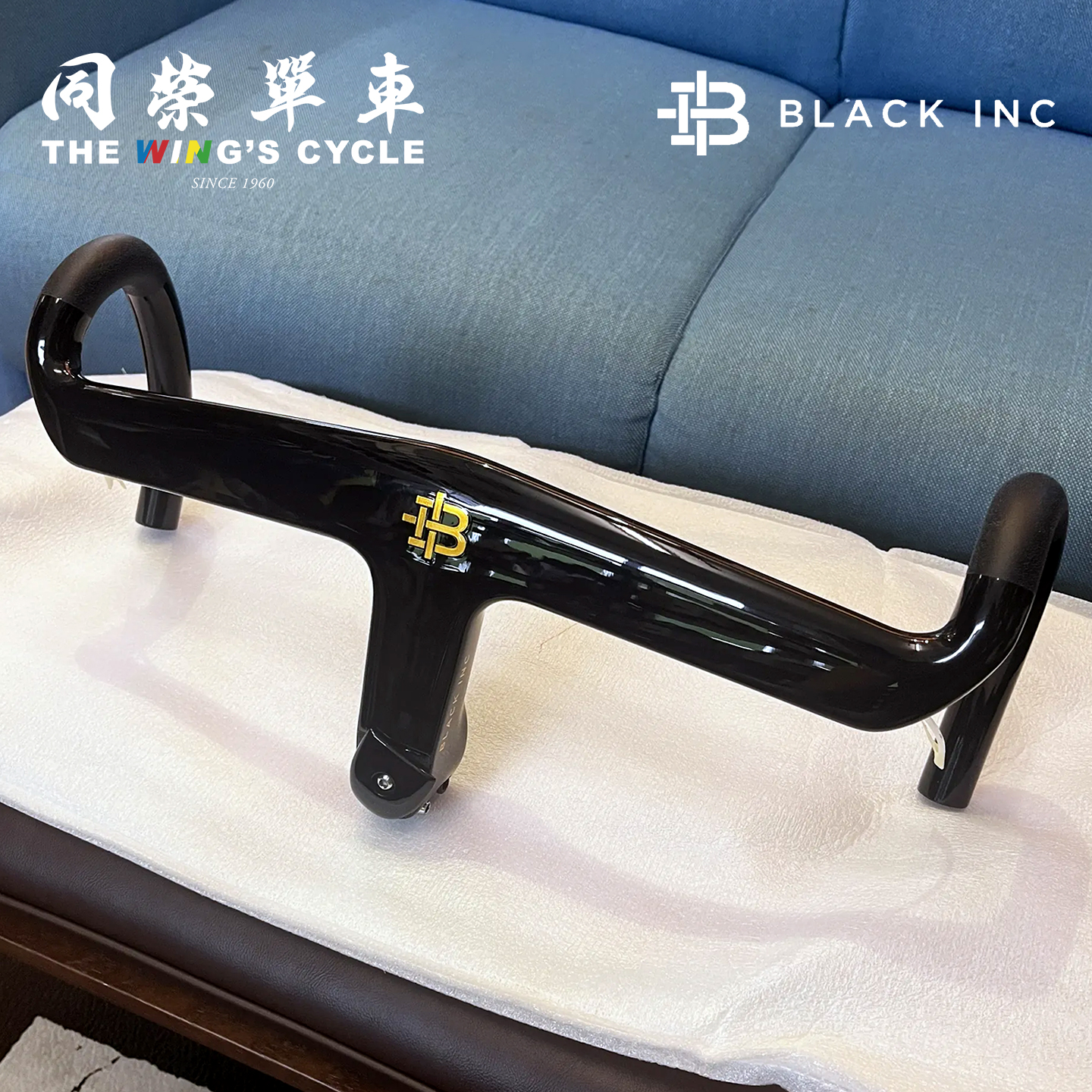 Black Inc自行车碳纤维气动车把公路山地车全内走线一体弯把手