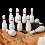 拓朴运动 Solid Wood Bowling Solid Set Set Set Set с набором Shaffleboard с сумочкой