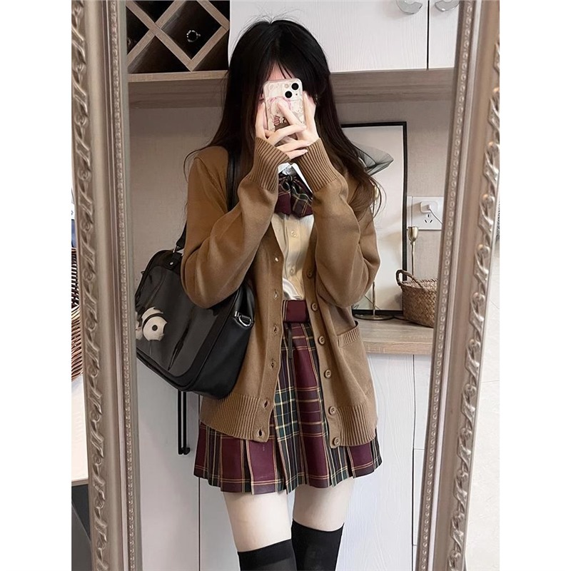 日系穿搭针织开衫外套