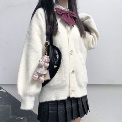 JK制服针织衫宽松百搭毛衣上衣女