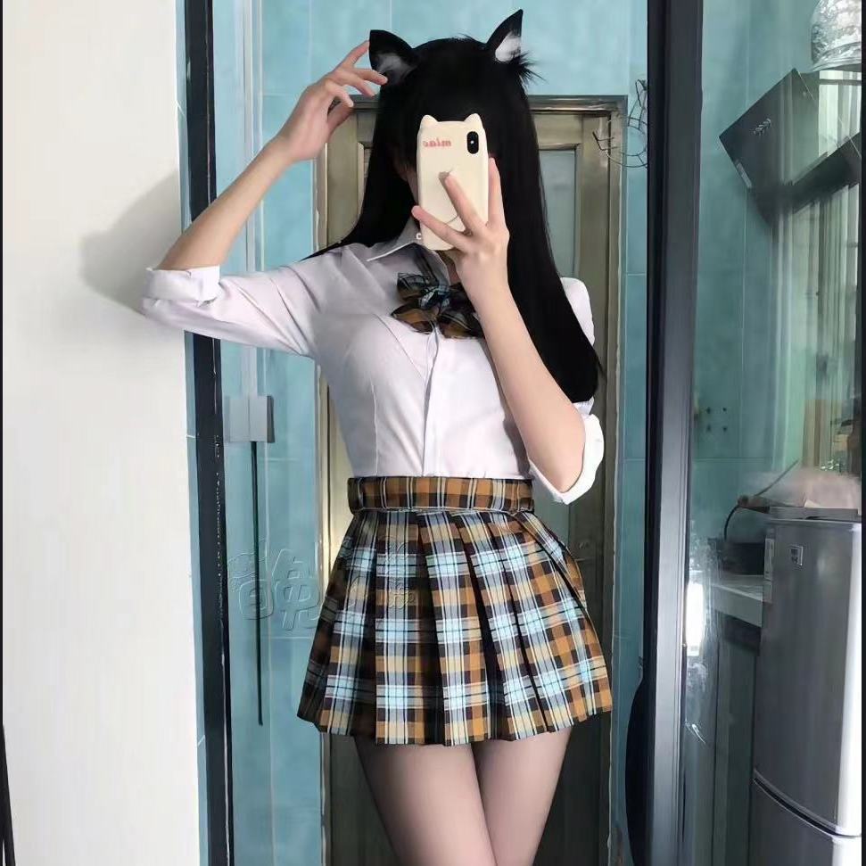 jk制服收腰衬衫长袖女秋季显瘦修图片