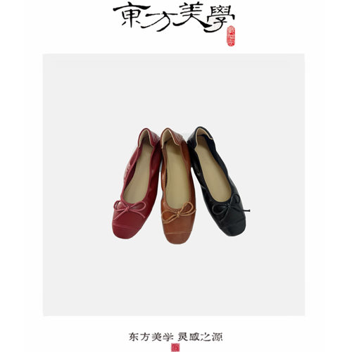 『小蛋卷』油蜡羊皮版法式芭蕾温柔风平底玛丽珍鞋SR556