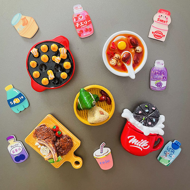 创意冰箱贴仿真食物磁力贴留言贴磁性贴3d冰箱装饰立体树脂磁贴,家居饰品,冰箱贴,淘宝优惠券,粉丝福利购,淘宝优惠卷