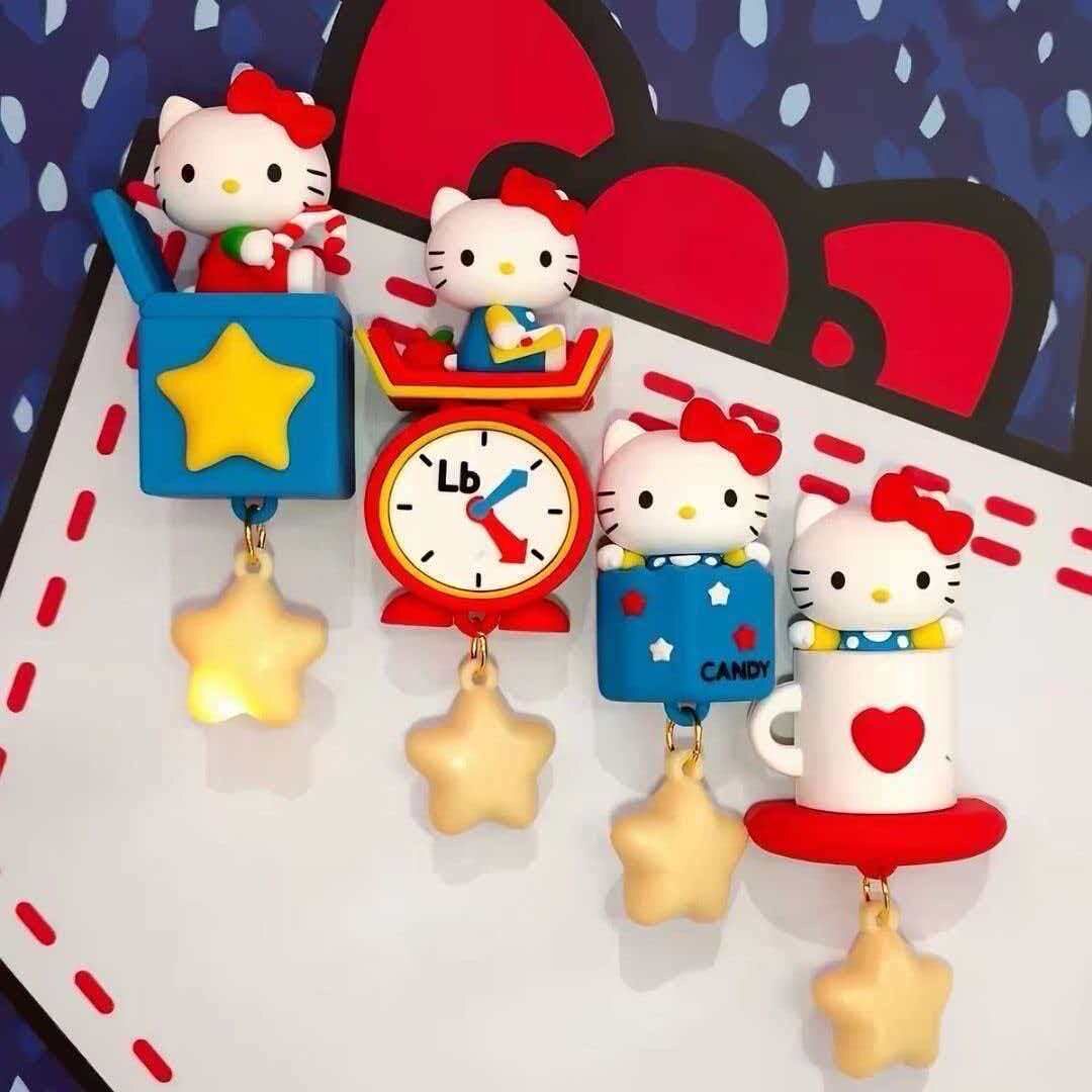 hellokitty冰箱贴复古餐厅系列盲盒星星发光冰箱贴礼物送礼定制