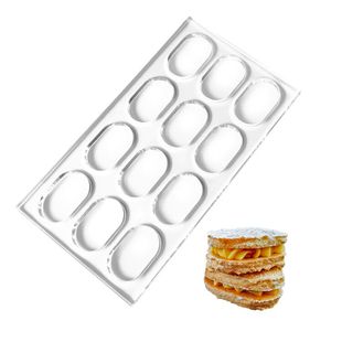 亚克力12连椭圆达克瓦兹模具形爱心米奇法式西点甜品饼干韩国马