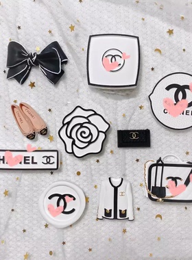 巧克力硅胶模具大牌logoC家小香奶奶香薰石膏滴胶皂蜡烛翻糖模