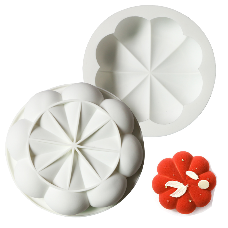 7寸菊花烘焙模具法式慕斯硅胶模