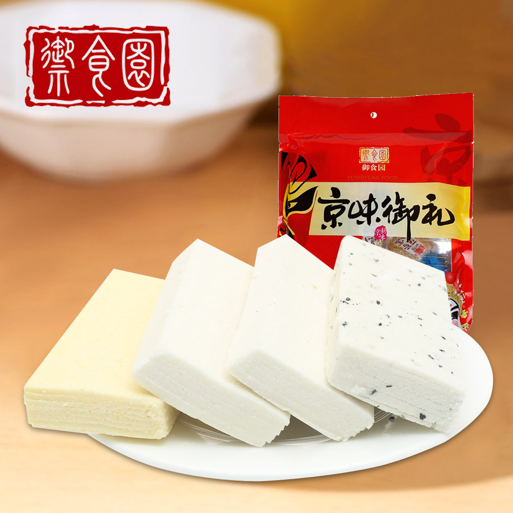北京特产御食园茯苓云片糕500克糕点小点心健康休闲零食