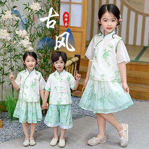 儿童汉服兄妹装弟子规书童演出服国学服幼儿园园服夏季毕业照班服