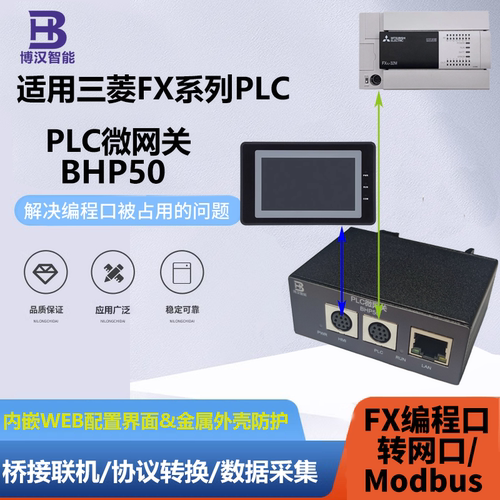 三菱FX系列PLC转MODBUSTCP