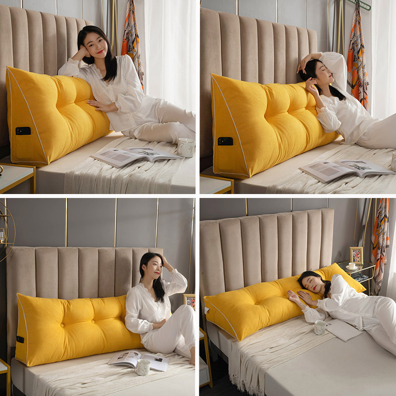 床上长靠枕床头板软包三角双人卧室沙发榻榻米网红靠垫抱枕大靠背,居家布艺,床头靠垫,淘宝优惠券,粉丝福利购,淘宝优惠卷