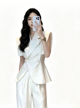 2026夏季新款高级设计感显瘦轻奢气质高级马甲裤子西服套装女1067