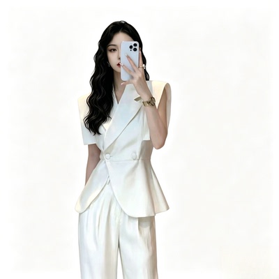 2026夏季新款高级设计感显瘦轻奢气质高级马甲裤子西服套装女1067