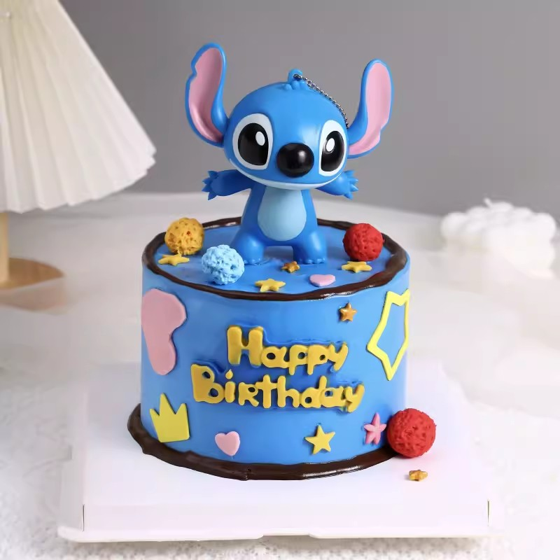 蛋糕装饰蓝色史迪仔烘焙装饰摆件卡通公仔儿童男孩生日装扮插件,节庆用品/礼品,节日装扮用品,淘宝优惠券,粉丝福利购,淘宝优惠卷