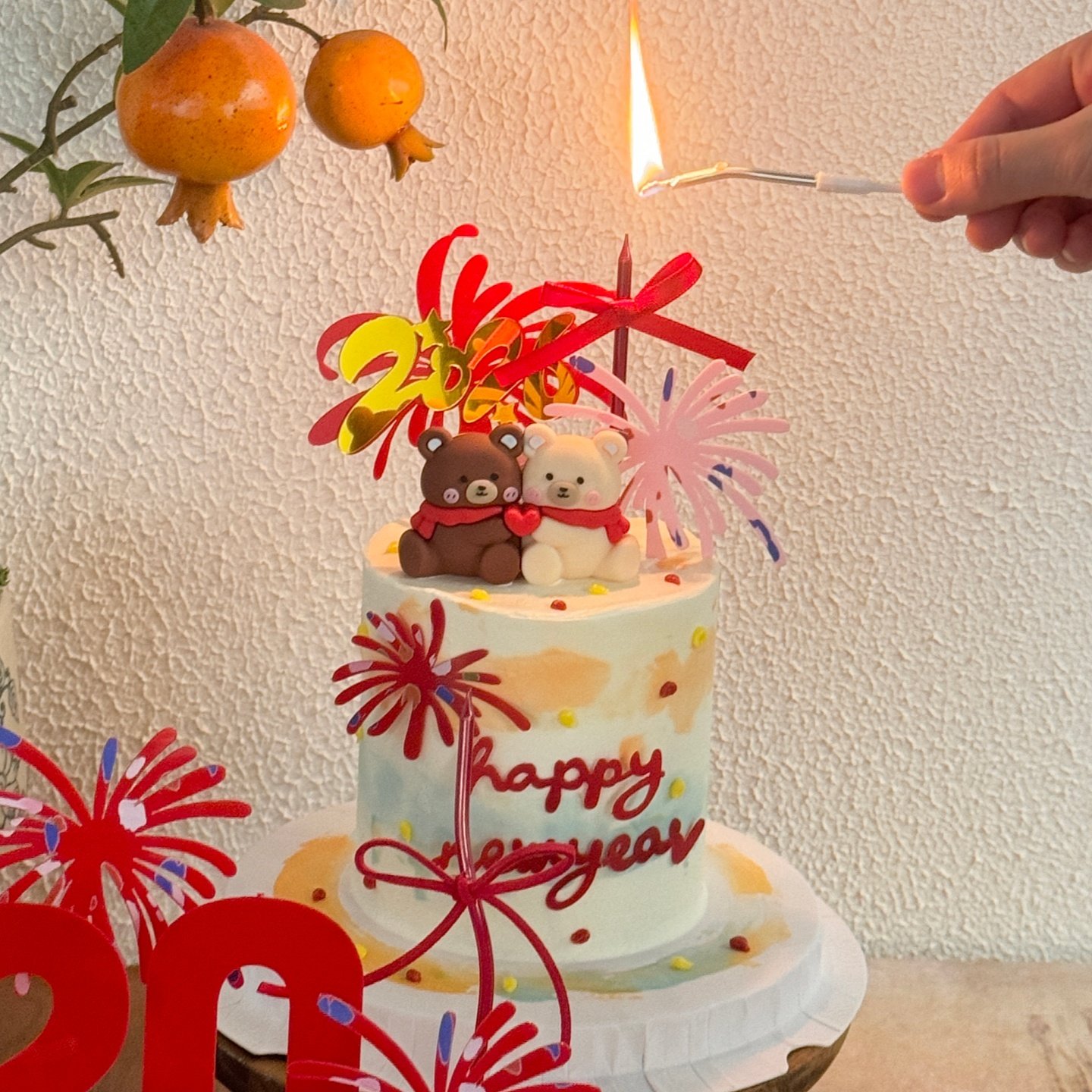 2026新年快乐礼花亚克力蛋糕装饰插牌围巾爱心小熊摆件跨年插件,节庆用品/礼品,节日装扮用品,淘宝优惠券,粉丝福利购,淘宝优惠卷
