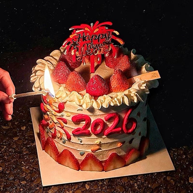 2026跨年新年快乐蛋糕装饰亚克力礼花插件元旦派对装扮甜品插件,节庆用品/礼品,节日装扮用品,淘宝优惠券,粉丝福利购,淘宝优惠卷