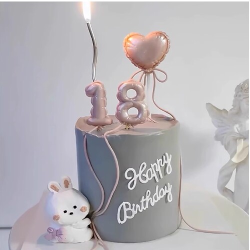 网红数字气球硅胶模具立体手绘翻糖干佩斯极简唯美女神蛋糕插件