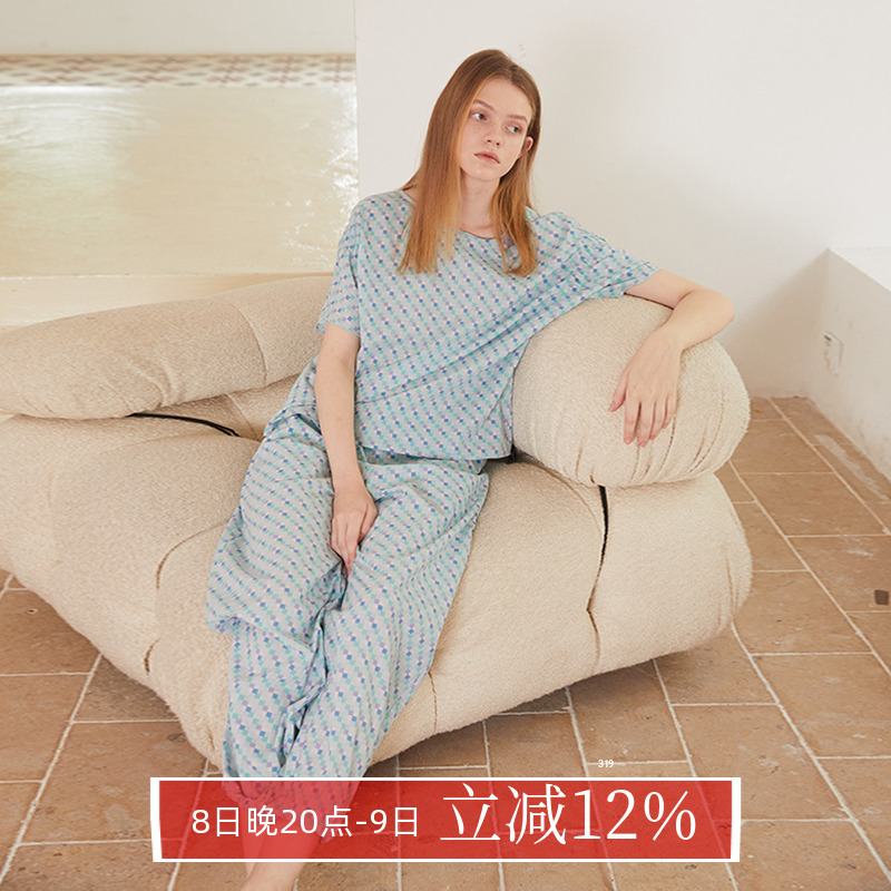 朵朵可可女夏纯棉短袖家居服套装