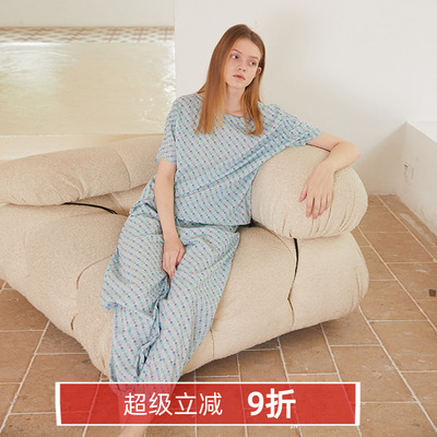 朵朵可可女夏纯棉短袖家居服套装