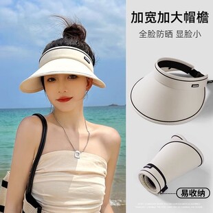 【防紫外线】黑胶防晒空顶帽