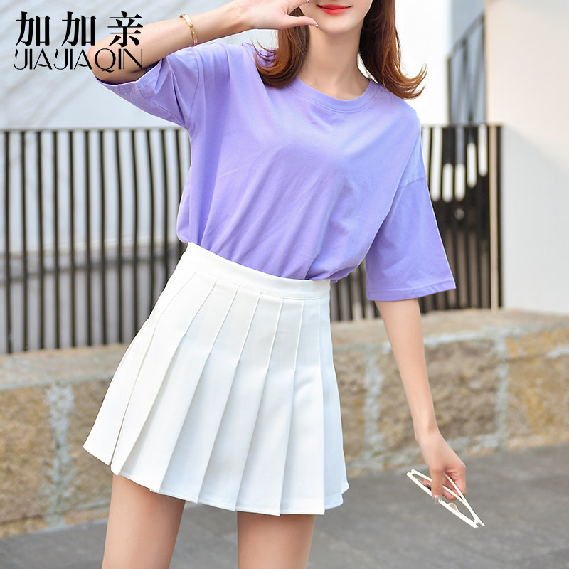 加加亲2019夏季新款百褶裙短裙高腰黑色半身裙女a字裙蓬蓬裙学生|ruв категории Женская одежда, юбка - от Buy2taobao.com для оказания профессиональной услуги покупки агента Taobao