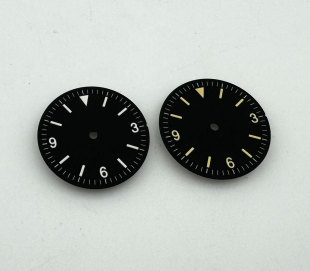 28.5毫米黑面绿夜表盘适合NH35/NH36ETA2836/2824Miyota8215机芯