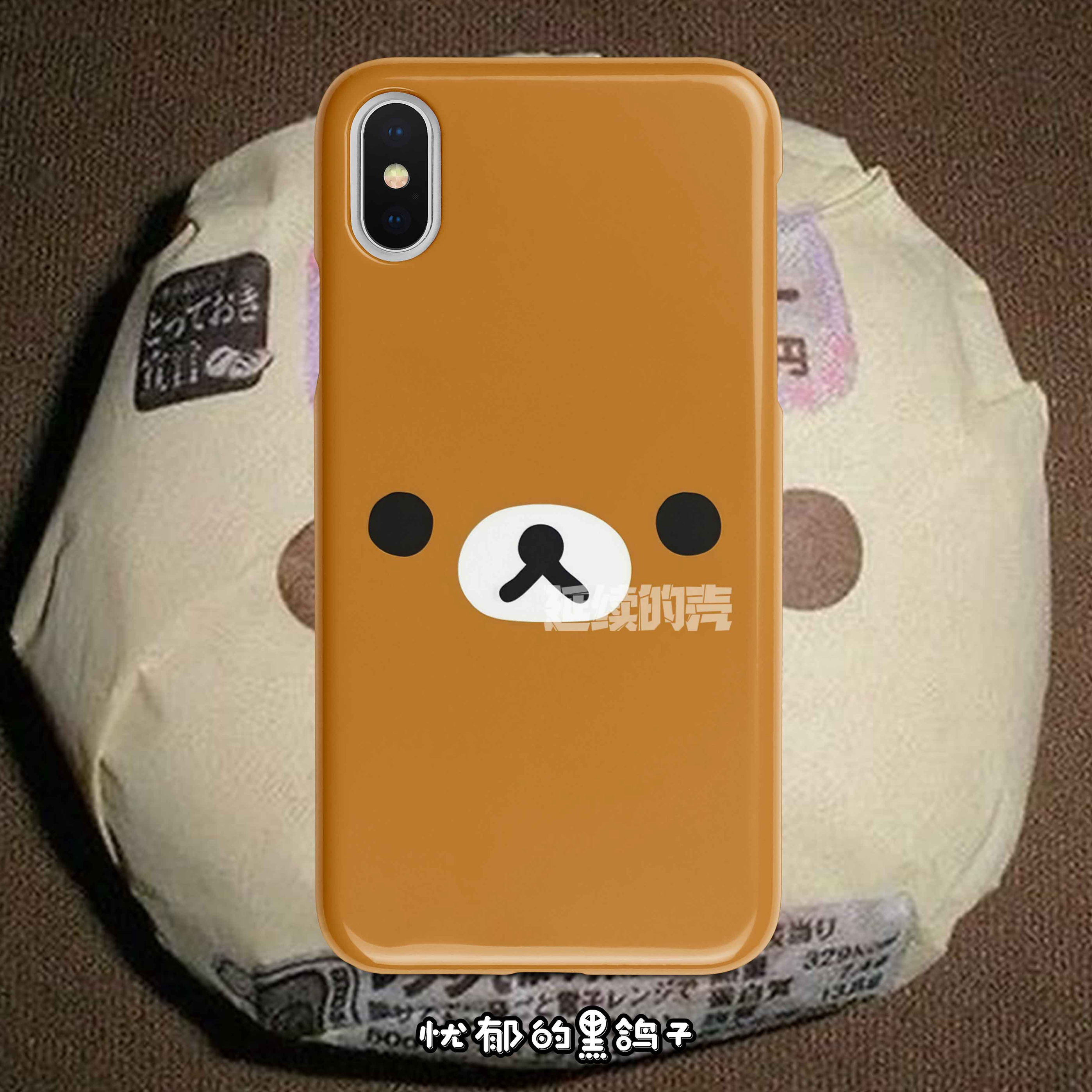 忧郁黑鸽子古早昭和千禧小众少女大脸萌萌表情熊哥可爱眼睛手机壳
