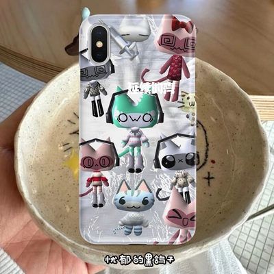 忧郁黑鸽子耳机包多罗可爱猫咪绿色星星古早昭和千禧高颜值手机壳