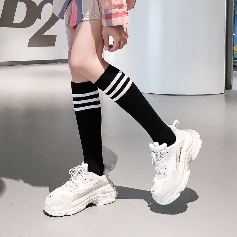 高筒袜子女中筒袜夏季薄款JK日系长筒学生小腿袜秋冬及膝袜ins潮