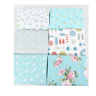 手工diy拼布面料 全棉印花斜纹棉布料粉色花纹布组布料