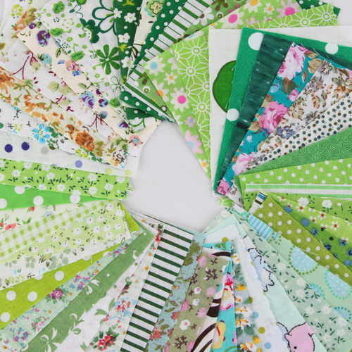 diy绿色系平纹25*25c手工布料