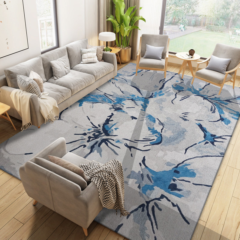 汇源新中式水墨抽象客厅大地毯古典沙发茶几毯卧室满铺床边地垫