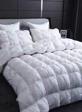 高档送礼冬季白绒羽丝绒被加厚保暖冬被五星酒店双人春秋被子被芯