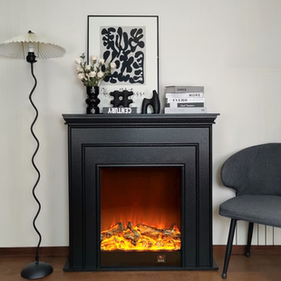 法式仿真火焰壁炉取暖器美式别墅客厅壁炉玄关柜家用室内壁炉装饰