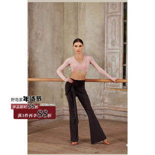 ZYM24069【Safety island】裤子遮臀设计拉丁舞练功服女喇叭裤