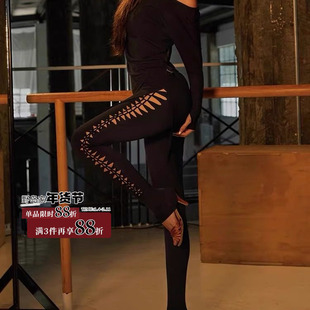 ZYM25088【循环 Weave】裤子高腰女生拉丁舞练功服编织镂空设计